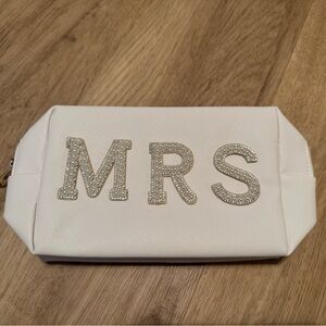 White 'MRS' Bag with Rhinestones